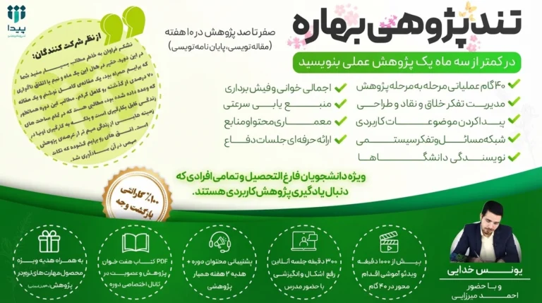 آغاز ثبت‌ نام دوره ۱۰ هفته‌ای تند پژوهی