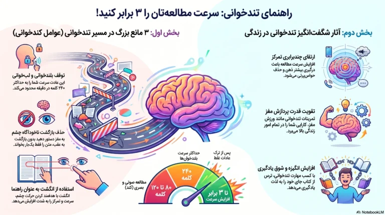 آموزش تندخوانی رایگان؛ در چند دقیقه سرعتت رو چند برابر کن!!