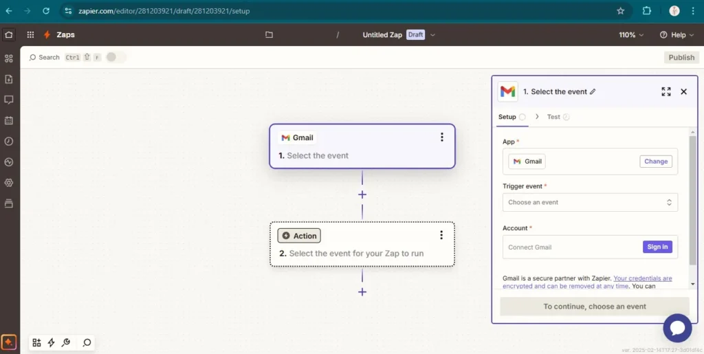 اتصال ایمیل به Google Sheets در Zapier