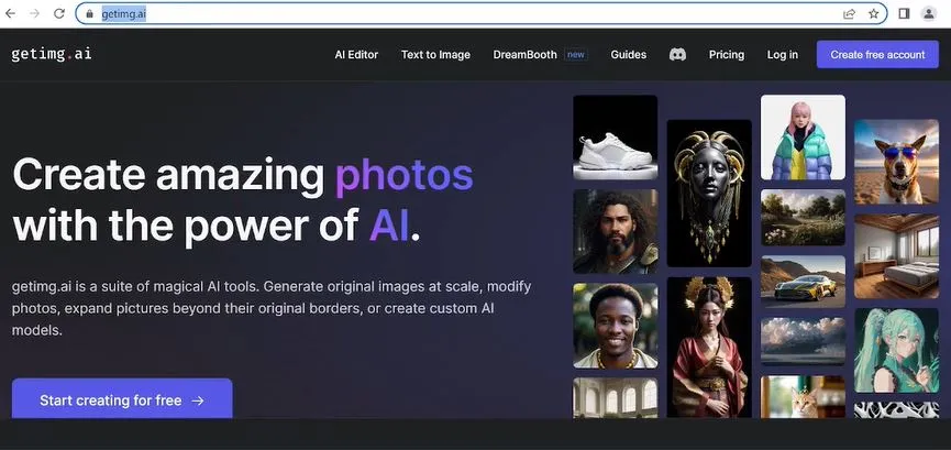 هوش مصنوعی ساخت تصویر Getimg ai