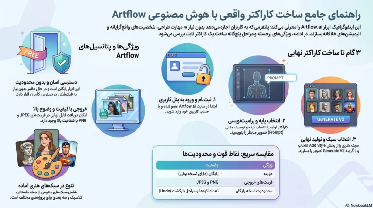 ساخت شخصیت واقعی با هوش مصنوعی Art flow