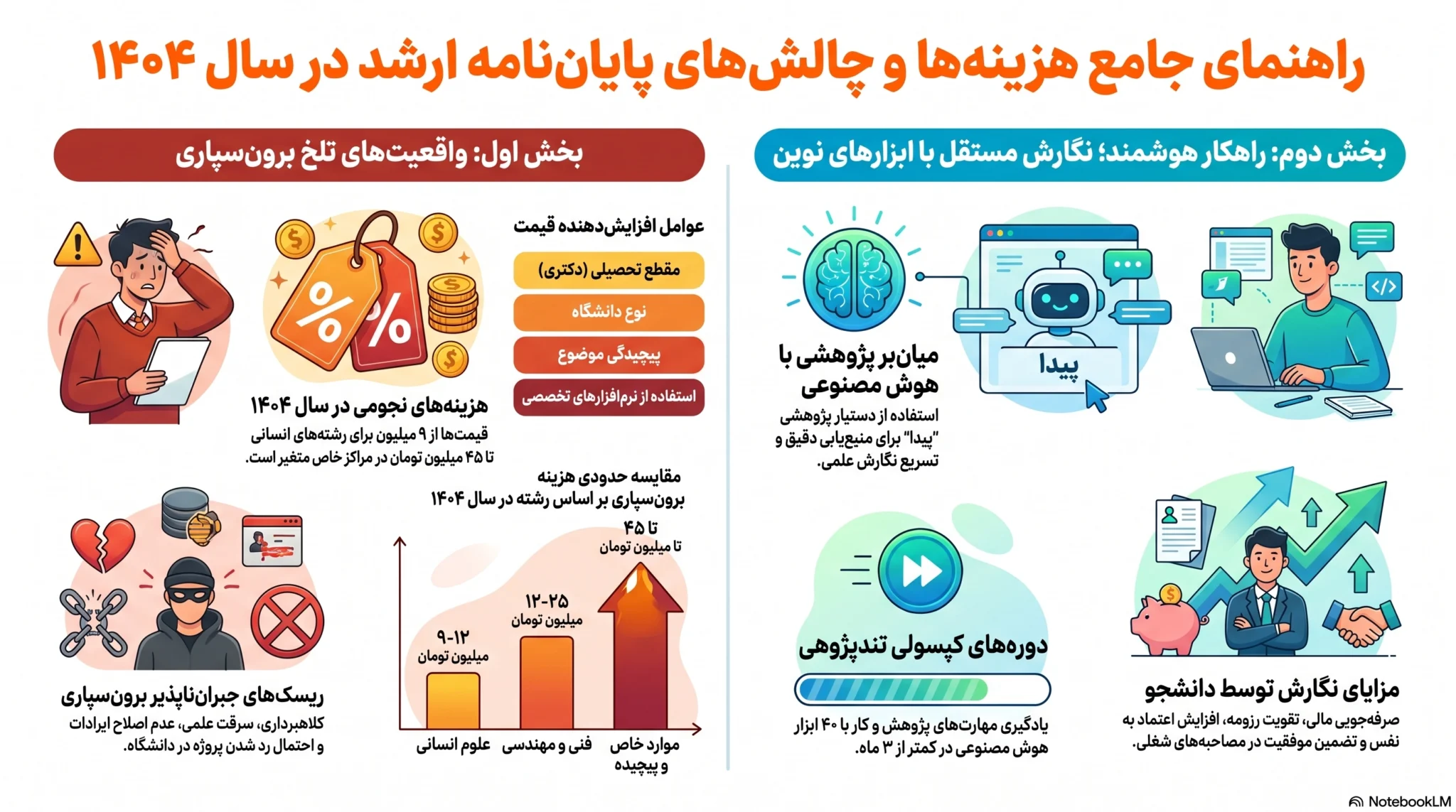 هزینه پایان نامه ارشد چقدر است؟ (راهنمای کامل)