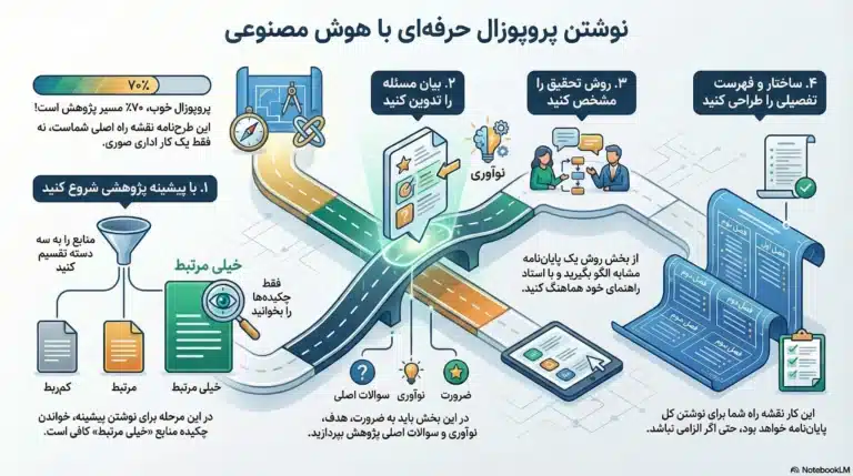 نوشتن پروپوزال با هوش مصنوعی نوشتن طرحنامه با هوش مصنوعی