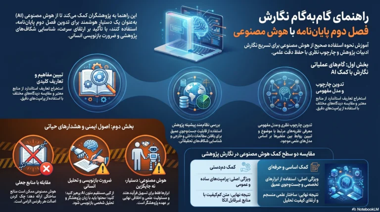 نوشتن فصل دوم پایان نامه با هوش مصنوعی با سرعت بالا ؛ راهنمای گام به گام و ساده